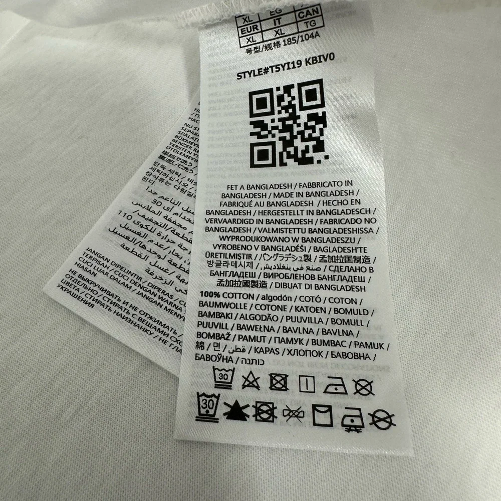 Guess White Tee with Metallic City Print - Picture 4 of 5